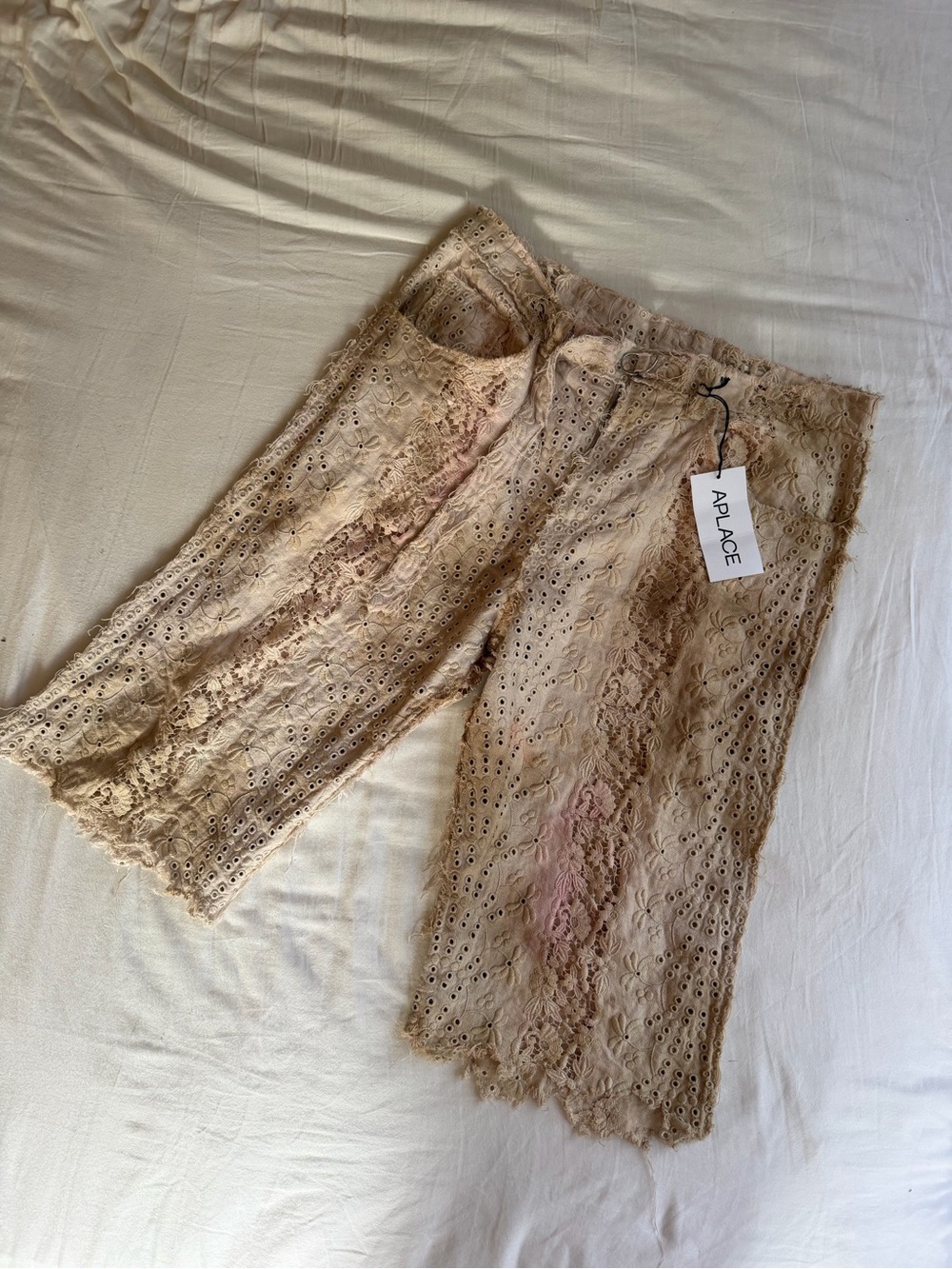 NWT Acnes Studios rare crop embroider pants